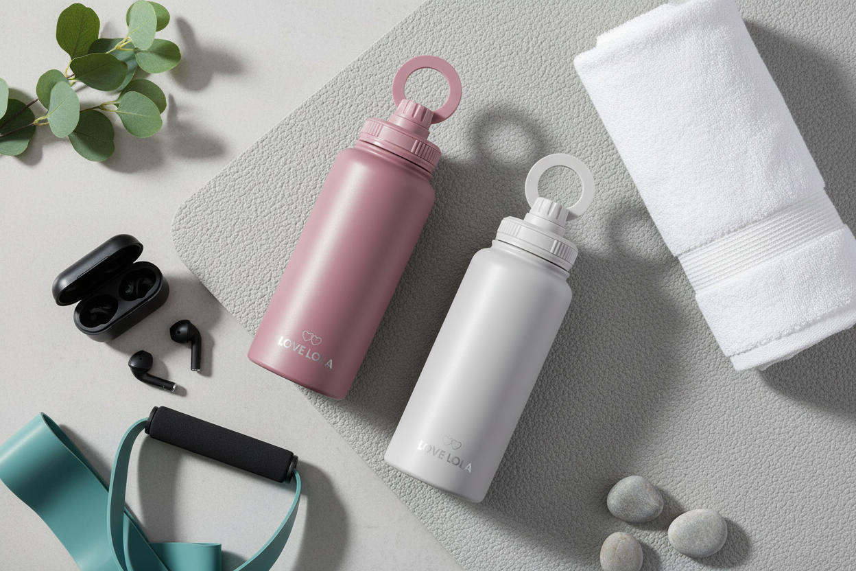 Love Lola Drink Bottles - Fitness Flatlay